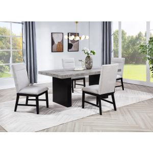 Sebastian - 5 Piece Dining Room Set - Black / Gray