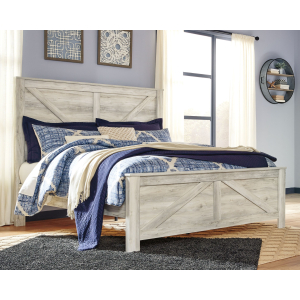 Bellaby - King Crossbuck Panel Bed - Whitewash