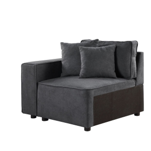 Silvester - Modular Armrest (Set of 2) - Gray Fabric