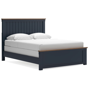Landocken - Queen Panel Bed - Brown / Blue