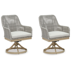 Seton Creek - Swivel Chair With Cushion (Set of 2) - Gray