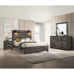 Carter - Queen 4 Piece Bedroom Set - Brown