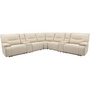Spartacus - 7 Piece Modular Power Reclining Sectional With Power Adjustable Headrests - Oyster