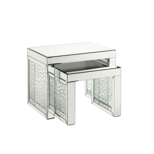 Nysa - 20## Accent Table - Mirrored & Faux Crystals Inlay