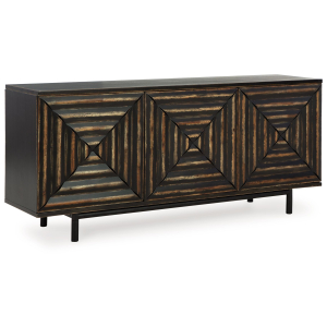 Fair Ridge - Accent Cabinet - Distressed Black