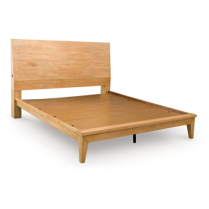 Sherbana - King Panel Bed - Light Brown