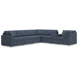 Modmax - 7-Piece Sectional With Storage Console And Laf Corner Chair - Ink