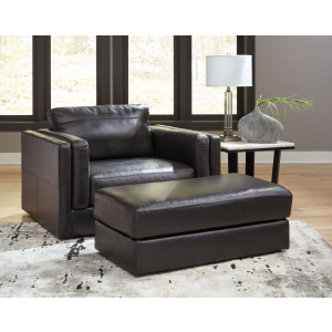 Amiata - 2 Pc. - Chair And A Half, Ottoman - Onyx