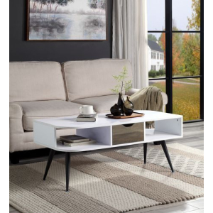 Halima - Coffee Table - White & Black