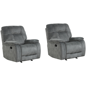 Cooper - Glider Recliner (Set of 2) - Shadow Gray