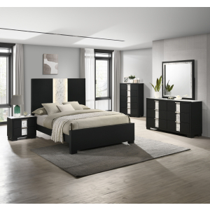 Rangley - Queen 5 Piece Bedroom Set - Black