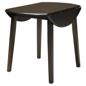 Hammis - Round DRM Drop Leaf Table - Dark Brown