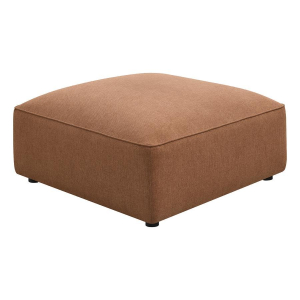 Jennifer - Square Upholstered Ottoman - Terracotta