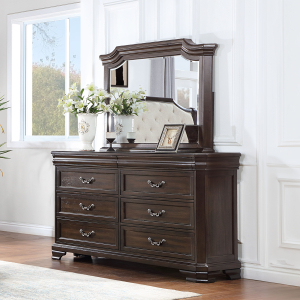 Lyndhurst - Dresser & Mirror - Dark Brown