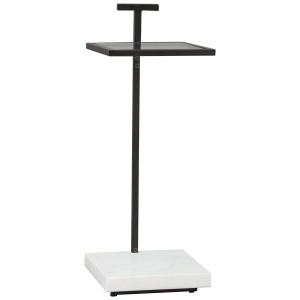 Mannill - Accent Table - Black / White