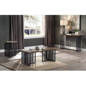 Zudora - Sofa Table - Antique Oak & Black
