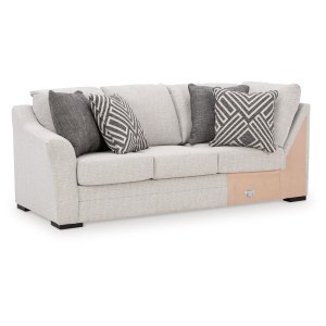 Koralynn - Laf Sofa with Corner Wedge - Stone