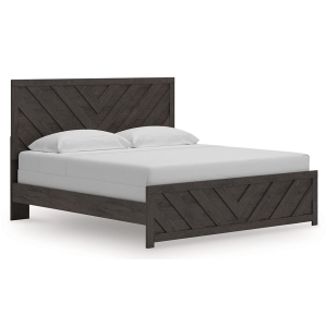 Prendonea - King Panel Bed - Charcoal