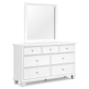 Fortman - Dresser And Mirror - White