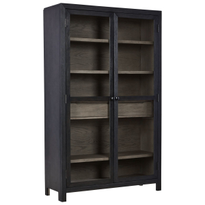 Lenston - Accent Cabinet with 2 Doors - Black / Gray