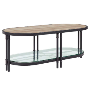 Brantley - Coffee Table - Oak & Sandy Black