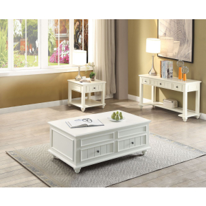 Natesa - Coffee Table With Lift Top - White Washed