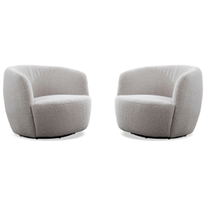 Carina - Swivel Barrel Chair (Set of 2) - Bloke Cotton