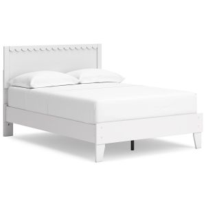 Hallityn - Full Panel Platform Bed - White