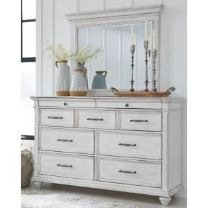 Kanwyn - Dresser, Mirror - Whitewash