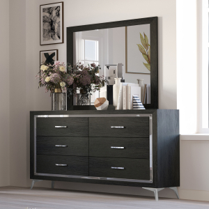 Huxley - Dresser & Mirror - Black