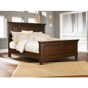 Porter - King Panel Bed - Rustic Brown