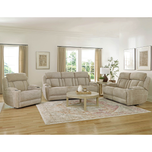Dalton - Power Reclining Sofa, Loveseat And Recliner - Lucky Fawn