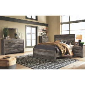 Wynnlow - 5 Pc. - Dresser, Mirror, Chest, King Panel Bed - Gray