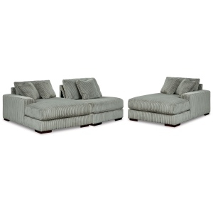 Lindyn - 3-Piece Sectional With Double Chaises - Fog
