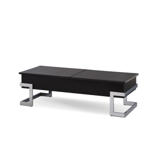 Calnan - Coffee Table With Lift Top - Black High Gloss & Chrome