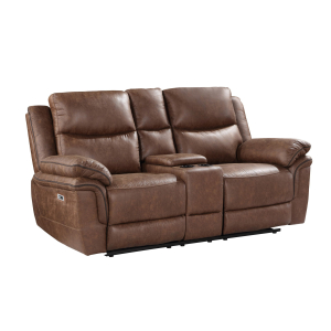 Ryland - Console Loveseat With Power Footrest - Brown