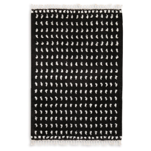 Minston - 5' x 7' Rug - Black / White
