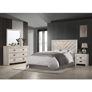 Valor - Twin 4 Piece Bedroom Set - Antique White