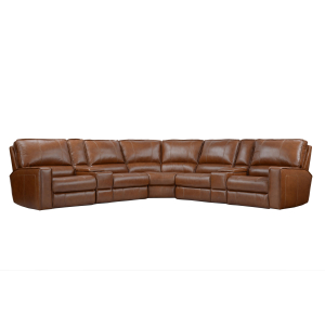Rockford - 7 Piece Modular Power Reclining Sectional With Power Adjustable Headrests - Verona Saddle