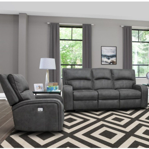 Polaris - Power Reclining Sofa And Recliner - Slate