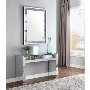 Nysa - Sofa Table - Mirrored & Faux Crystals