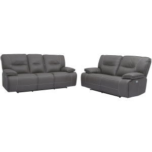 Spartacus - Power Reclining Sofa And Loveseat - Haze