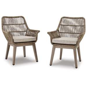Beach Front - Arm Chair With Cushion (Set of 2) - Beige