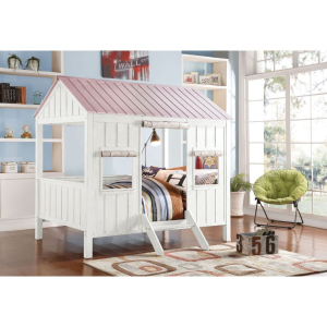 Spring Cottage - Full Bed - White & Pink