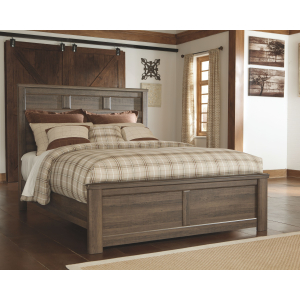 Juararo - Queen Panel Bed - Dark Brown
