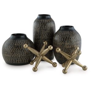 Vinburn - Accessory Set (Set of 5) - Black / Gold Finish