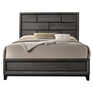 Valdemar - Eastern King Bed - Weathered Gray