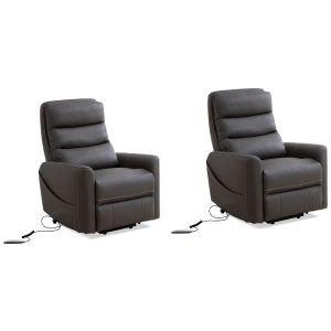 Hercules - Power Lift Recliner With Articulating Headrest (Set of 2) - Haze