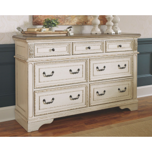 Realyn - Dresser - 7-drawer - White / Brown / Beige