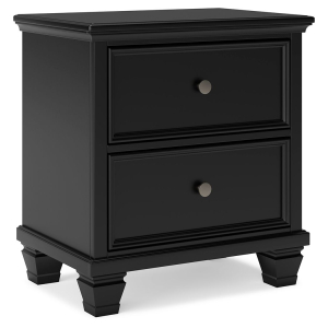 Lanolee - Two Drawer Nightstand - Black